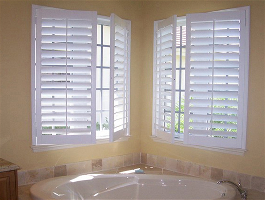 Bay window sliding plantation shutters low price