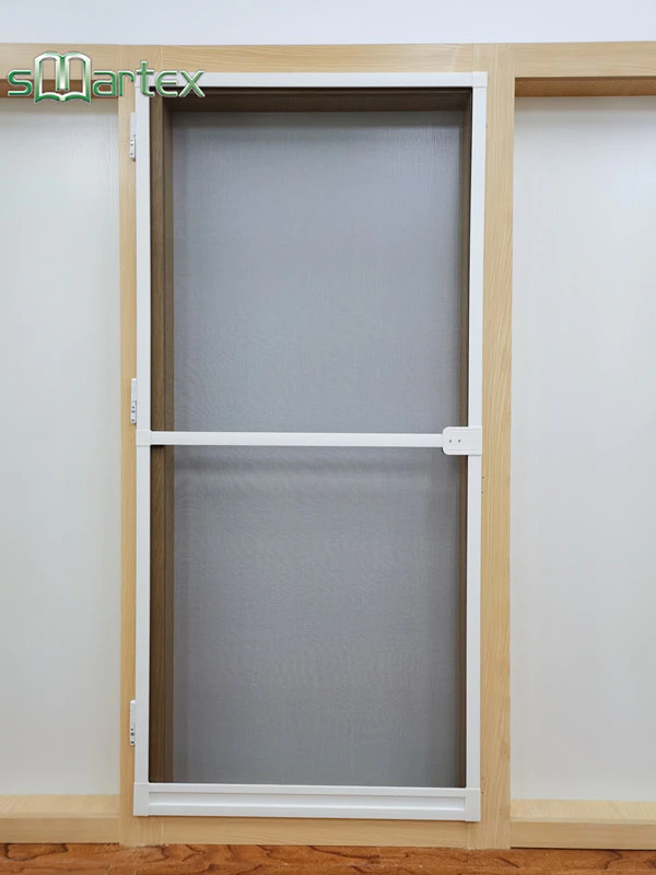 Fixed Insect Screen door with aluminum frame and fiberglass mesh fly wire door